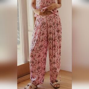 Anthropologie Silky Wide Leg Harem Pants